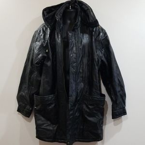 CW Classics men's black Genuine leather coat XXL